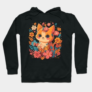 Beautiful Cat In The Garden Hoodie